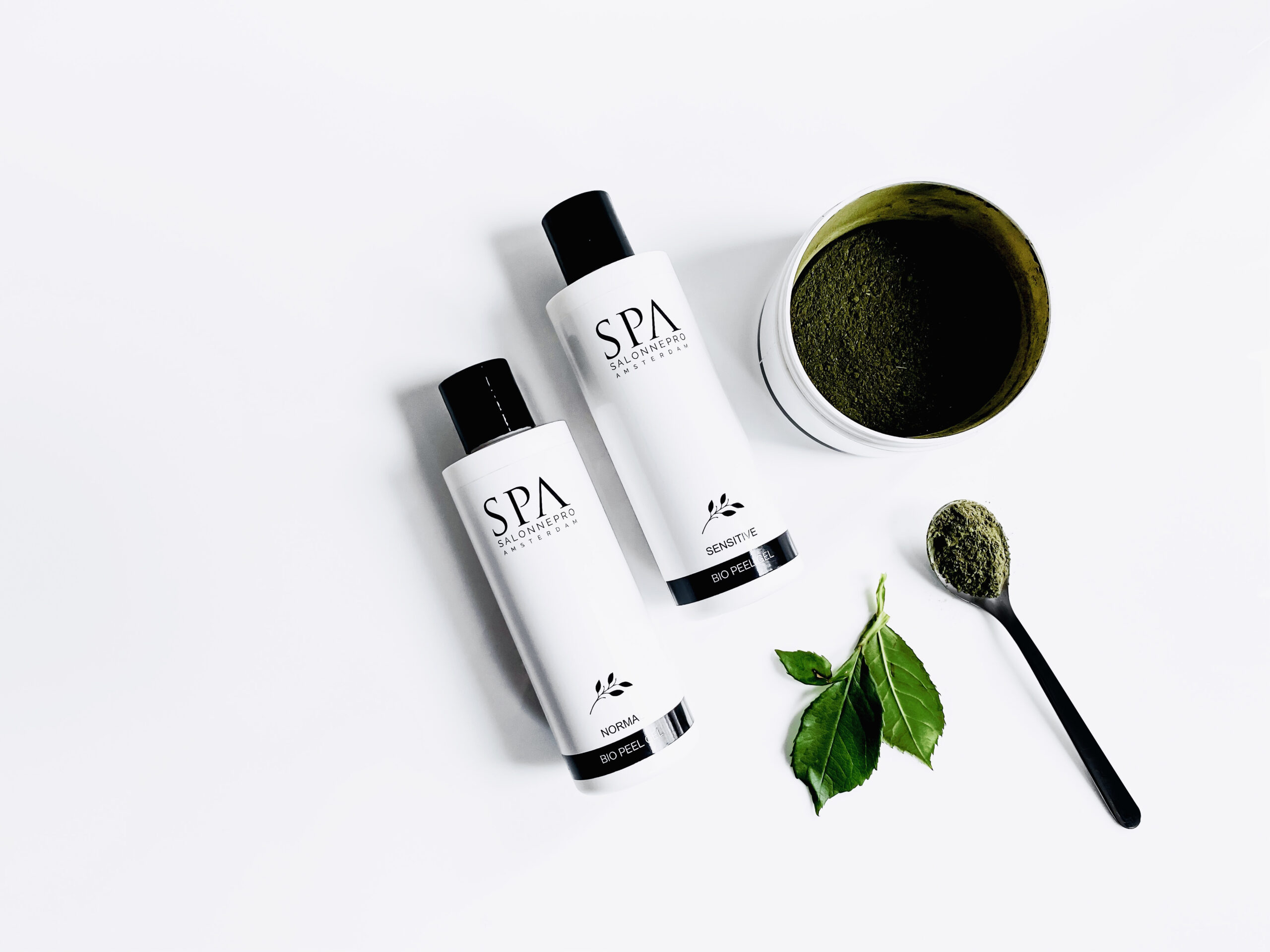 spa salonnepro flatlay bio peel green kruidenpeeling